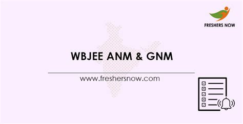 wbjee anm gnm 2024 application form